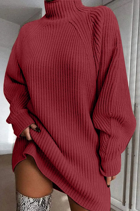 'Indira' Dropped Shoulder Sweater Dress - Celes Fashion